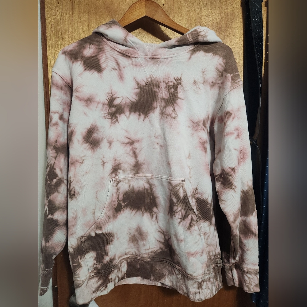 Tie-Dye Hoodie for Women Pink And Brown
